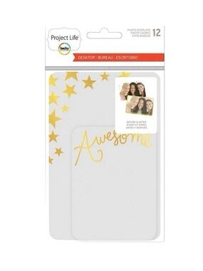 Becky Higgins 12 Photo Overlays Clear Gold Project Life American Crafts NWT